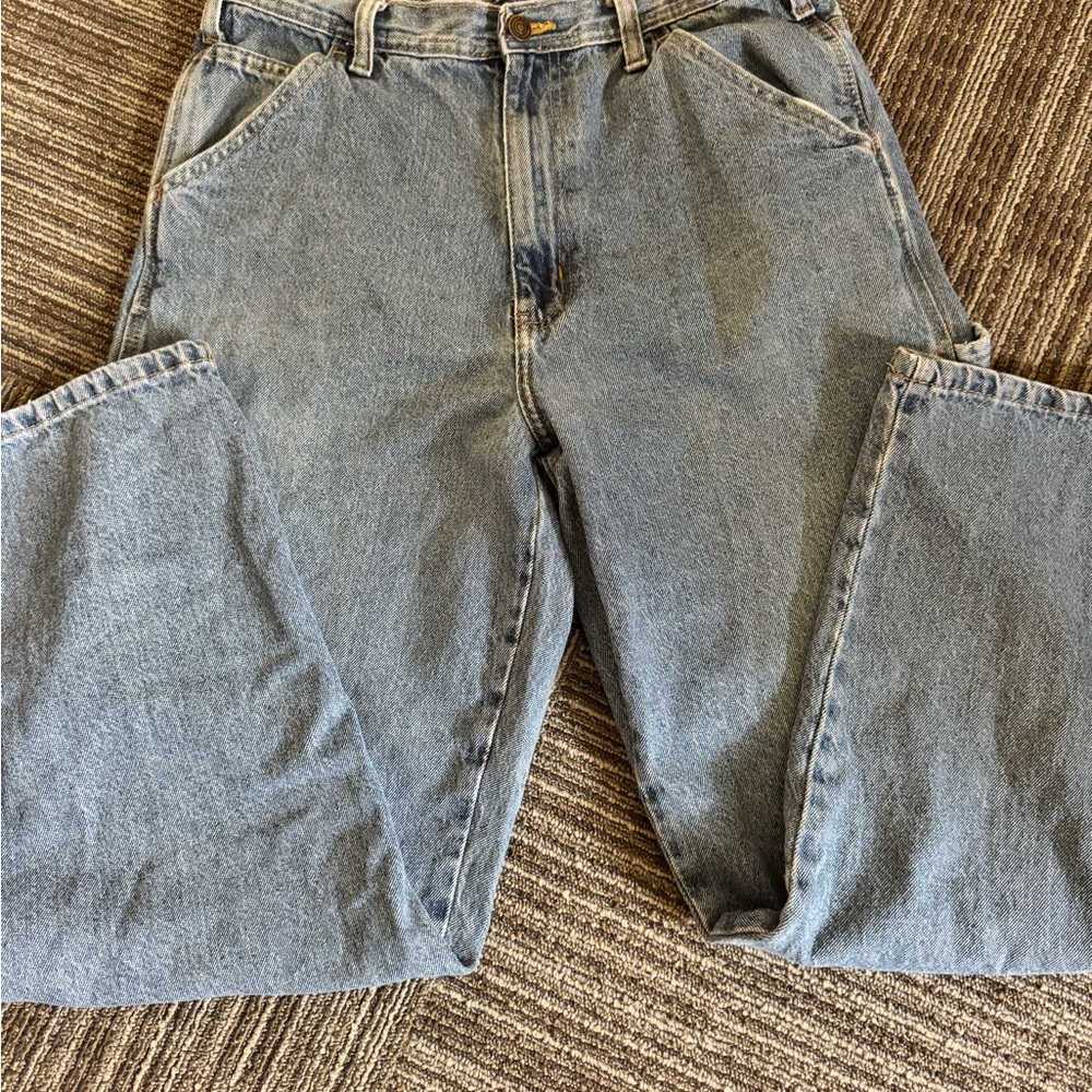 Relaxed Fit Men’s Jeans in Light Blue Denim
